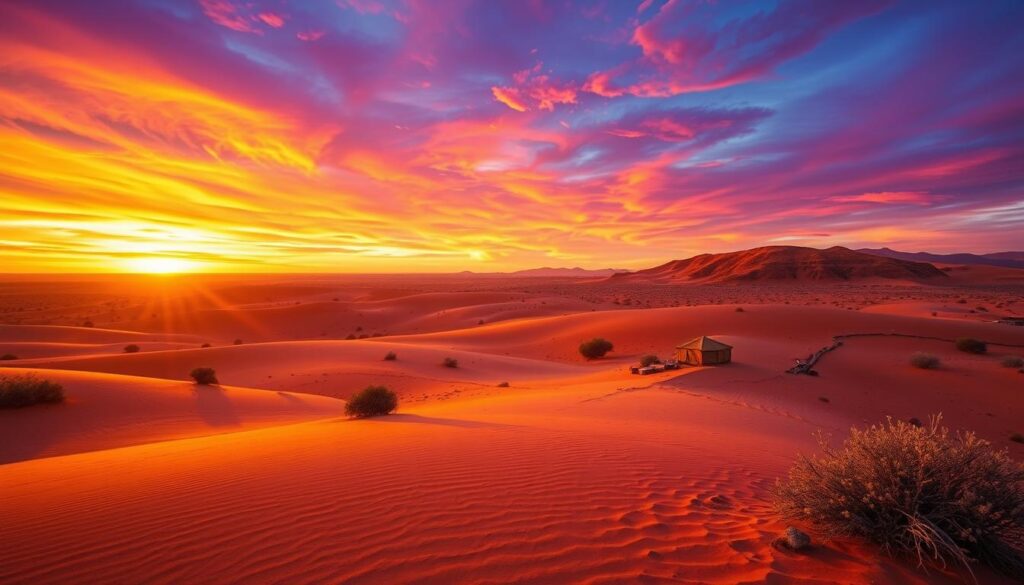Agafay desert sunset