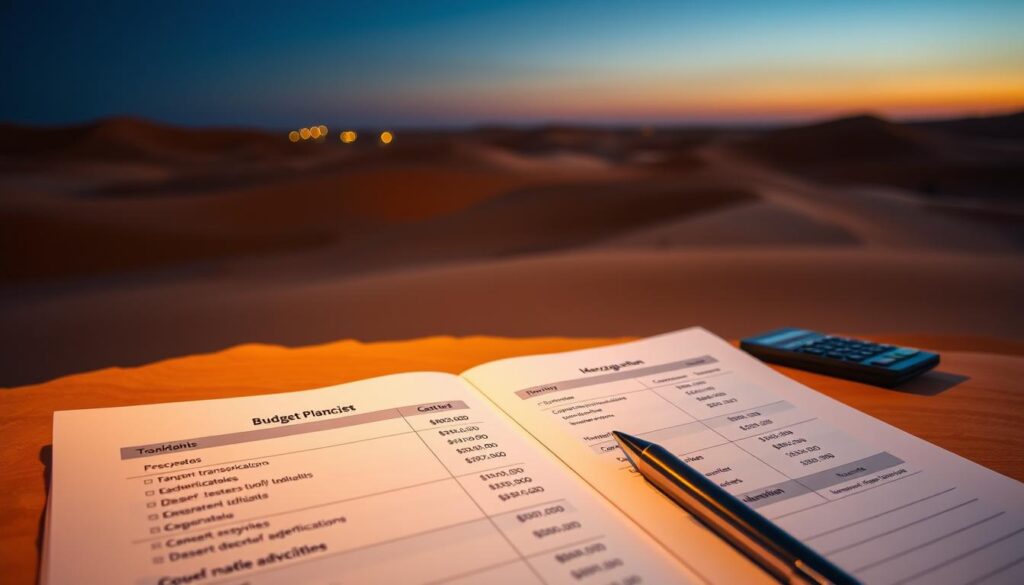 desert tour budget planning